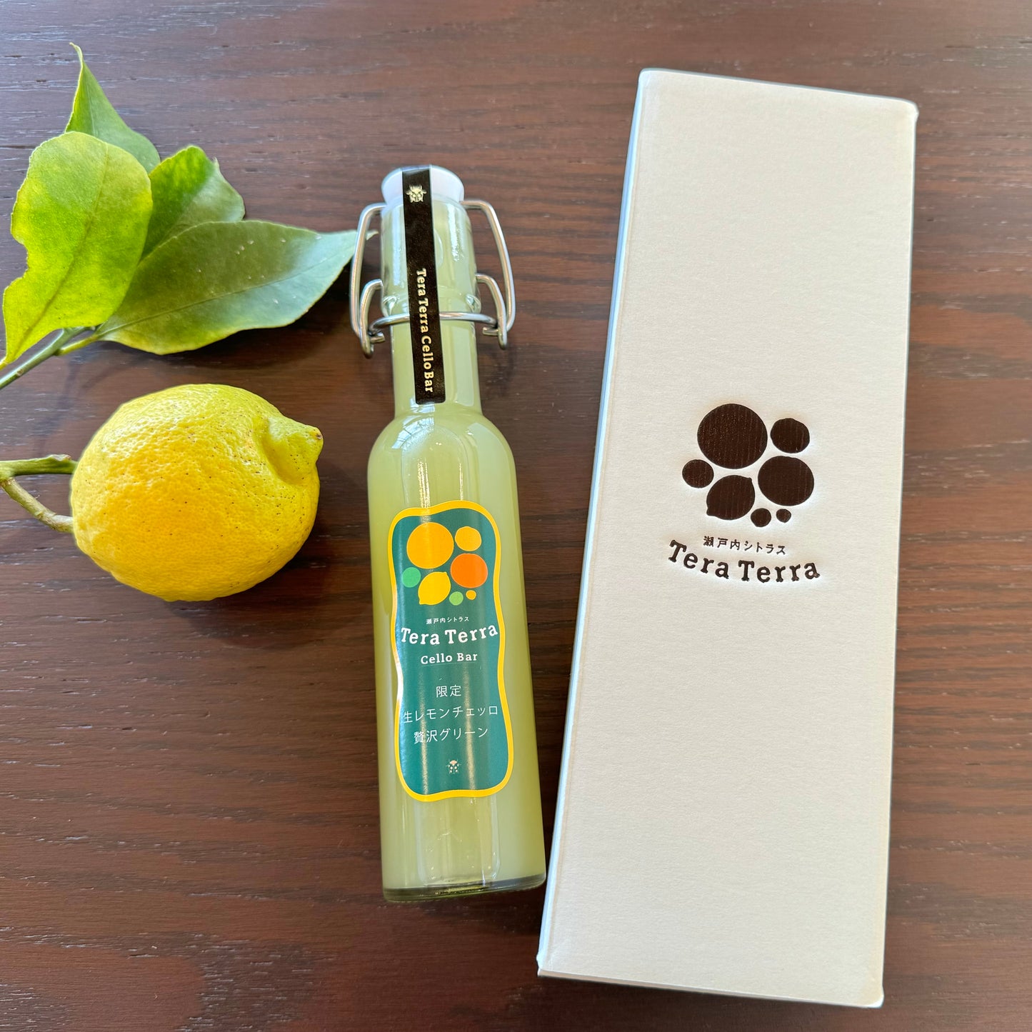 一樽限定「生レモンチェッロ　贅沢グリーン」160ml （化粧箱付）