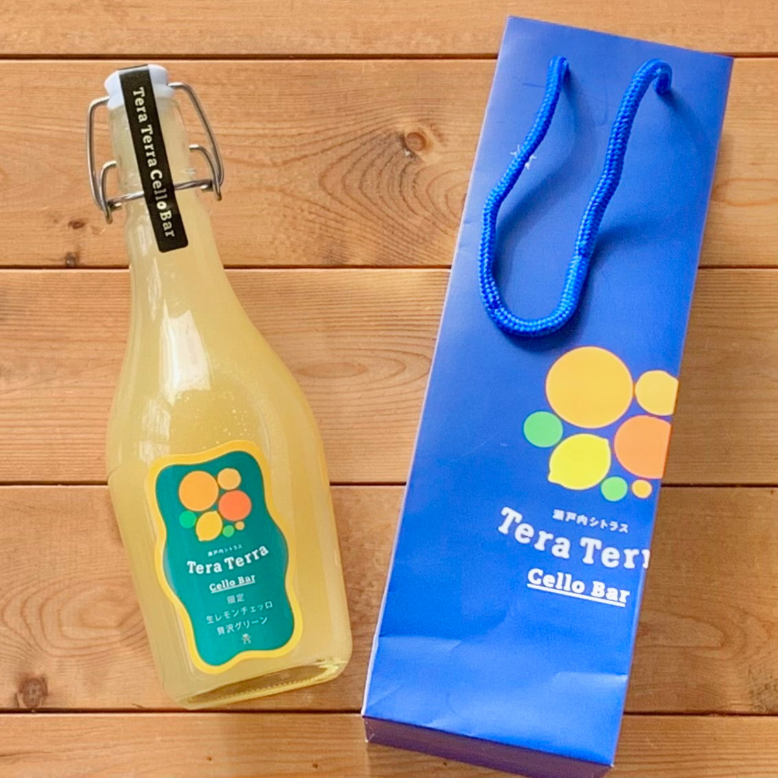 ＜一樽限定＞生レモンチェッロ　贅沢グリーン　500ml（オリジナルバッグ付）